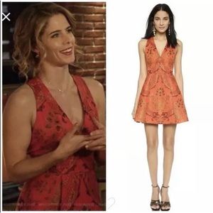 STUNNING ALICE+OLIVIA FIT&FLARE JACQUARD DRESS ASO FELICITY SMOAK